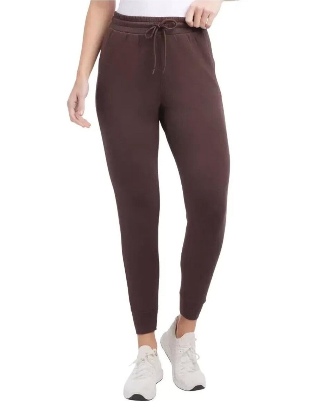 Danskin Women's Relaxed Fit Luxe Jogger Sweatpants Espresso Size XL